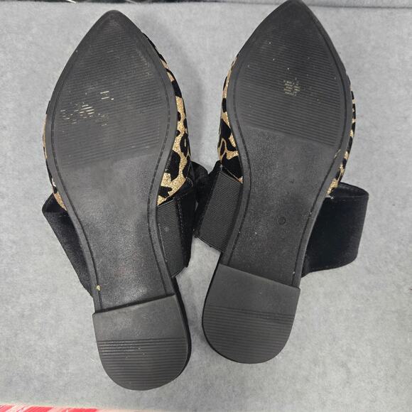 Torrid Bow Strap Glitter Leopard Cheetah Slip On Mules Size 8.5W - Picture 4 of 5